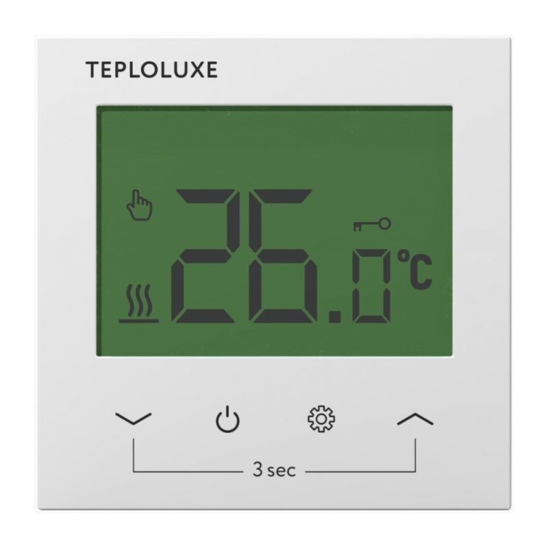 Терморегулятор Teplolux Pontus электронный программируемый, белый тов-224856