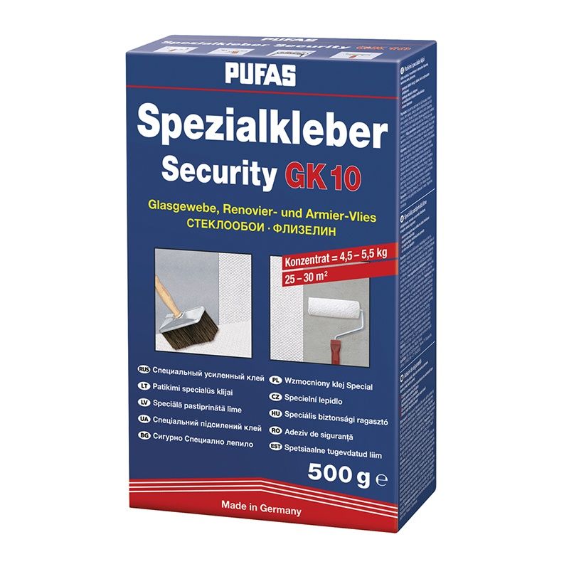 Клей для стеклообоев Pufas Spezialkleber Security GK10 (0,5 кг) тов-120048