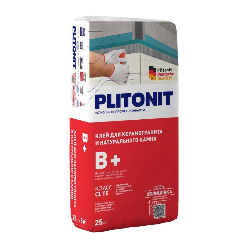 Клей для плитки и камня Plitonit B+ (25 кг) тов-013677