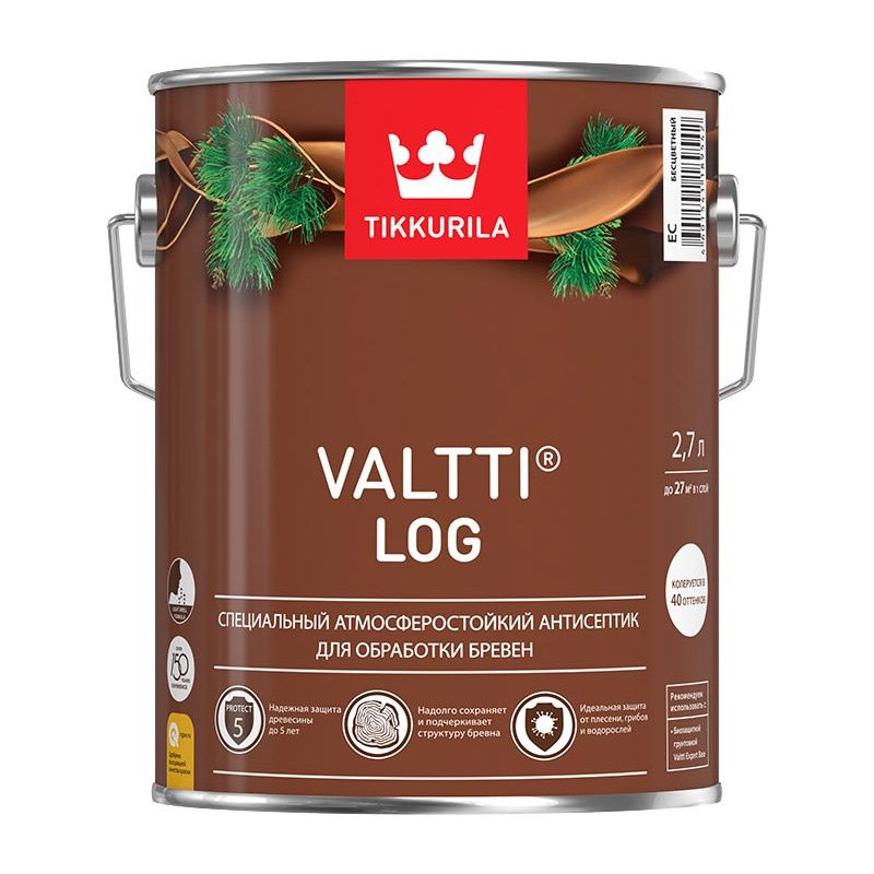 Антисептик Tikkurila Valtti Log EC (2,7 л) тов-177398