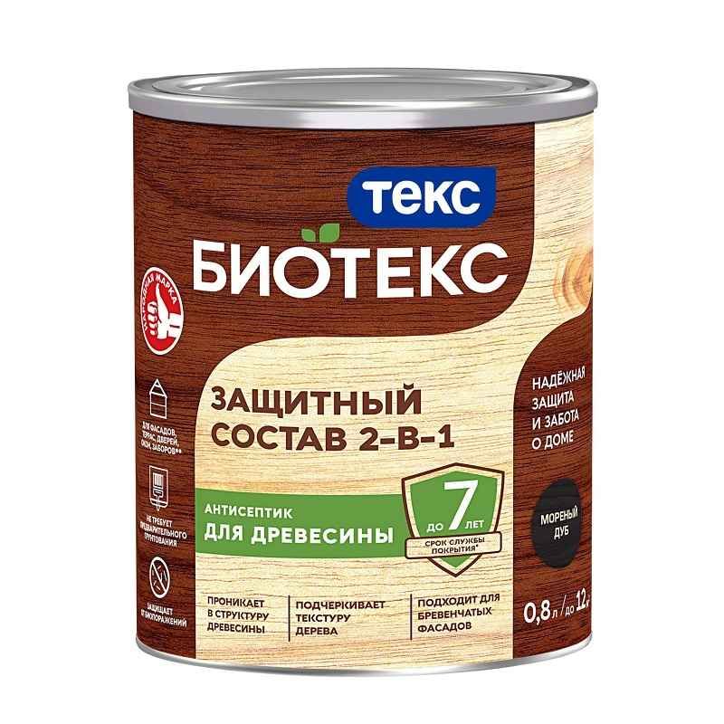 Антисептик Текс Bioteks состав 2в1 мореный дуб (0,8 л) тов-223037