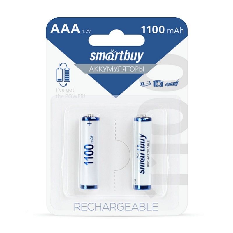 Аккумулятор Ni-Mh Smartbuy, тип ААА, 1,2 В, 1,1А*ч (уп. 2 шт.) тов-224274