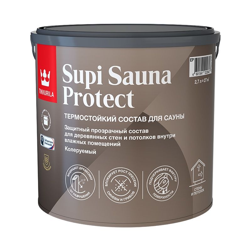 Защитный состав для саун Tikkurila Supi Sauna Protect п/мат. (2,7 л) тов-024010