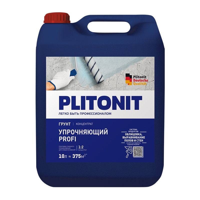 Грунт Plitonit Profi упрочняющий, концентрат 1:2 (10 л) тов-220250