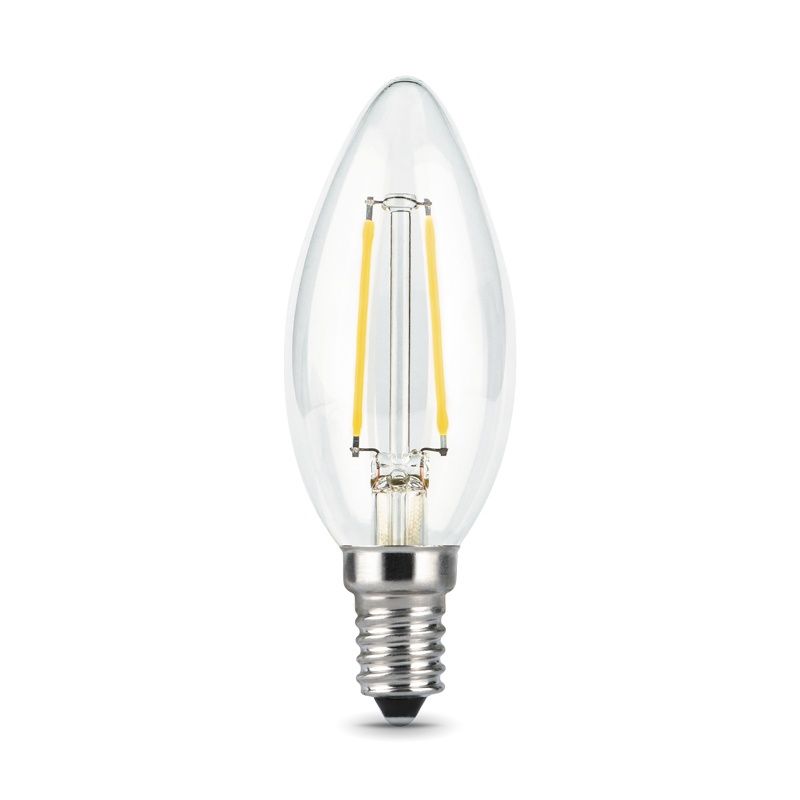 Лампа филаментная Gauss LED E14, свеча, 9Вт, 2700К, тепл.свет тов-201357