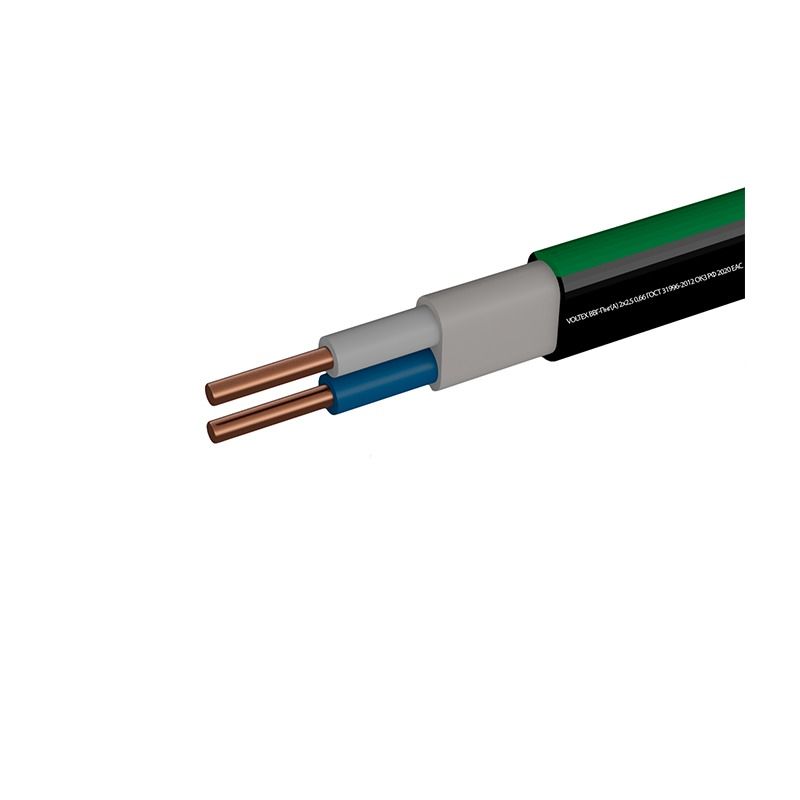 Кабель ВВГ-Пнг(А) Премиум 2х2,5 мм2, ГОСТ+, черный, бухта-10 п.м. тов-165680