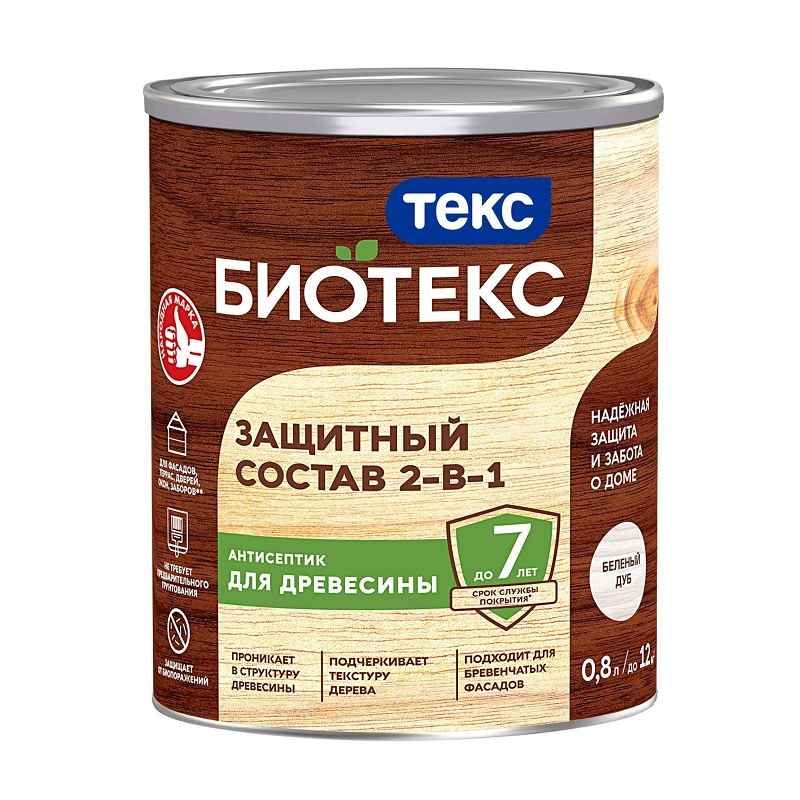 Антисептик Текс Bioteks состав 2в1 беленый дуб (0,8 л) тов-223034