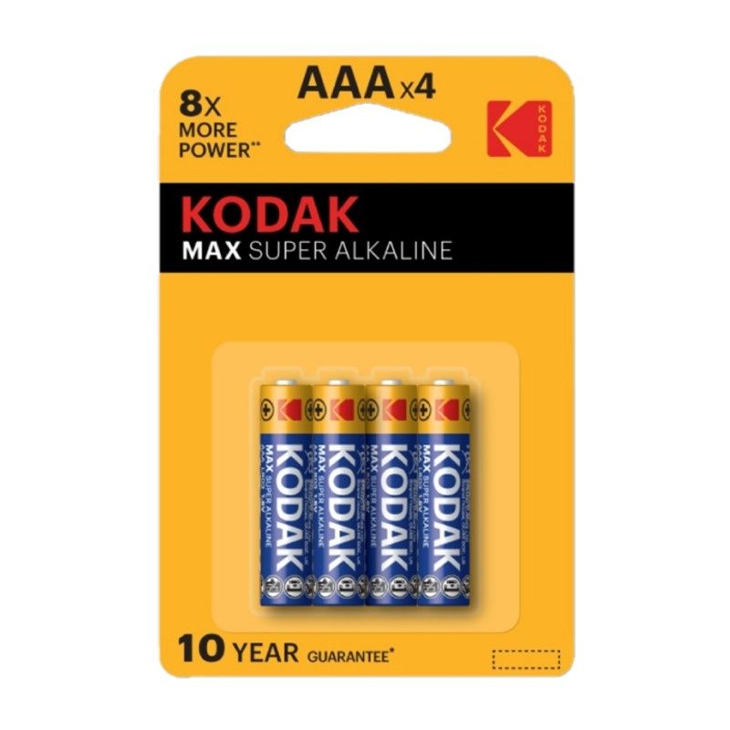 Батарейка алкалиновая Kodak, тип LR03/ААА, 1,5В (4 шт) тов-221710