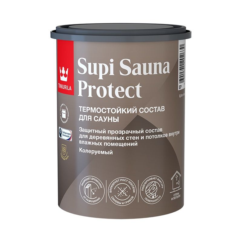 Защитный состав для саун Tikkurila Supi Sauna Protect п/мат. (0,9 л) тов-024009