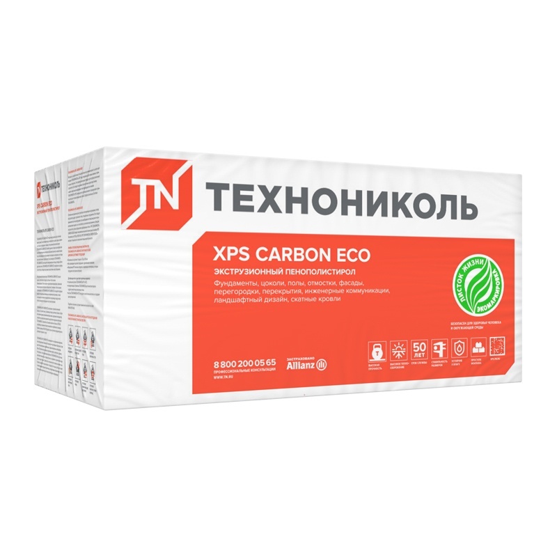 Пенополистирол экструдированный Технониколь XPS Carbon Eco 1180х580х100 мм, 1 шт тов-226395