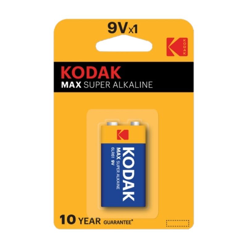 Батарейка алкалиновая Kodak, тип 6LR61/Крона, 9В тов-221714