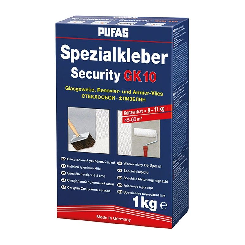 Клей для стеклообоев Pufas Spezialkleber Security GK10 (1 кг) тов-034513