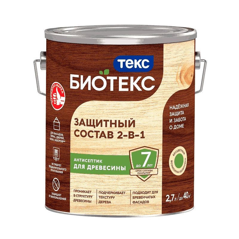 Антисептик Текс Bioteks состав 2в1 бесцветный (2,7 л) тов-161526