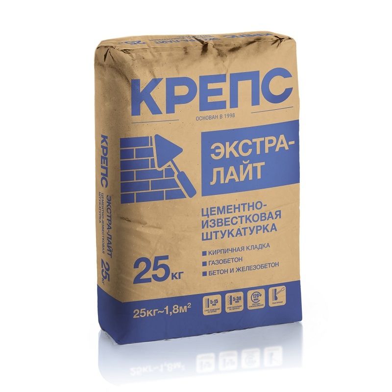 Штукатурка Крепс Экстра Лайт, 25 кг тов-085592