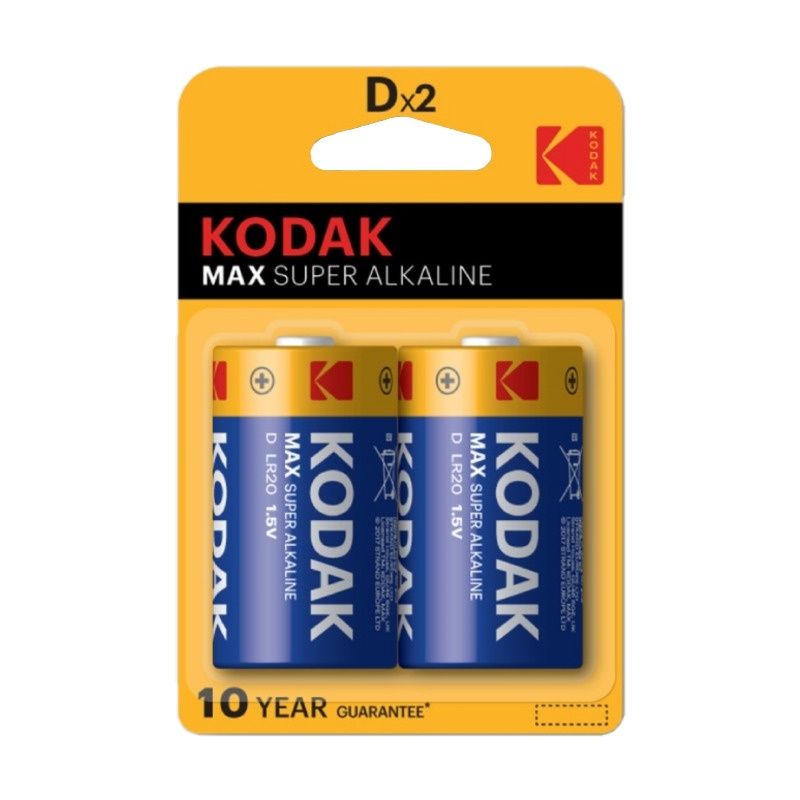 Батарейка алкалиновая Kodak, тип LR20/D, 1,5В (2 шт) тов-221715