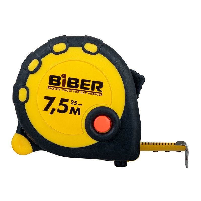 Рулетка Biber (Бибер) 40094 Standart 7,5 м/25 мм тов-173013