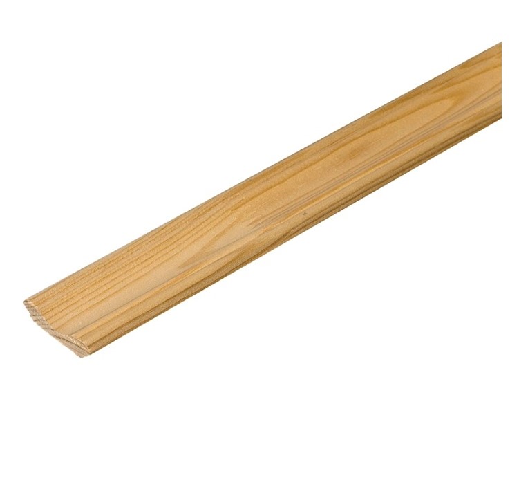 Плинтус деревянный прямой, сращенный, сорт Экстра, 12х60х2500 мм