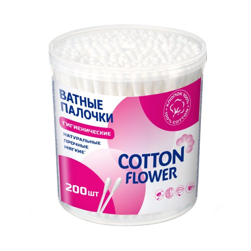 Палочки ватные Cotton Flower (200 шт) тов-216205