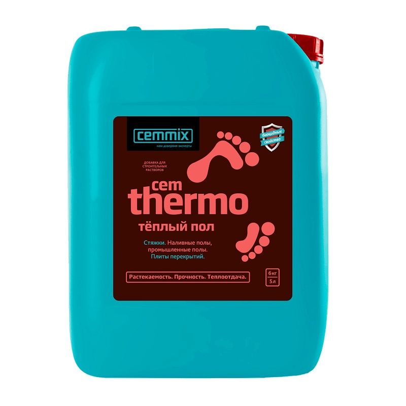 Пластификатор для заливки теплых полов Cemmix Cemthermo, 5 л тов-185231