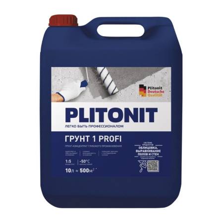 Грунт-концентрат 1:5 Plitonit Profi 1 (10 л) тов-013705. Артикул 