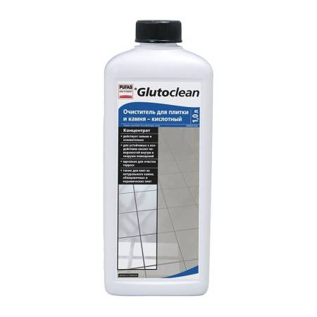 Очиститель для плитки и камня кислотный Pufas Glutoclean №352 (1 л) тов-099496. Артикул 