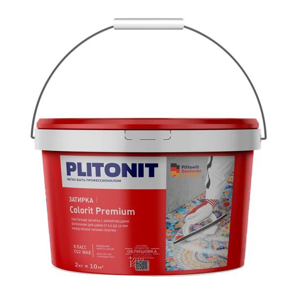 Затирка Plitonit Colorit Premium мокрый асфальт, 2 кг тов-212306