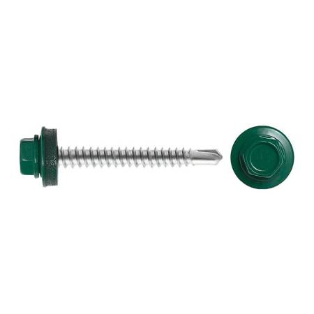 Саморез кровельный SWFS (СВФС) Premium RAL-6005 ZP 4,8х51 (200 шт) круглый конт-р тов-091255. Артикул 