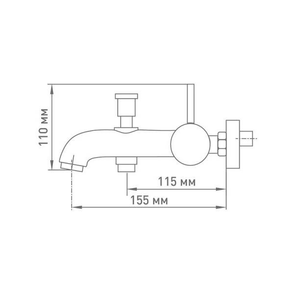 Смеситель для ванны Mix&Fix Buggy 0201-02 с аксессуарами тов-159779