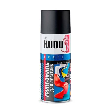 Грунт-эмаль для пластика Kudo KU-6002 черная (0,52 л) тов-126101. Артикул 