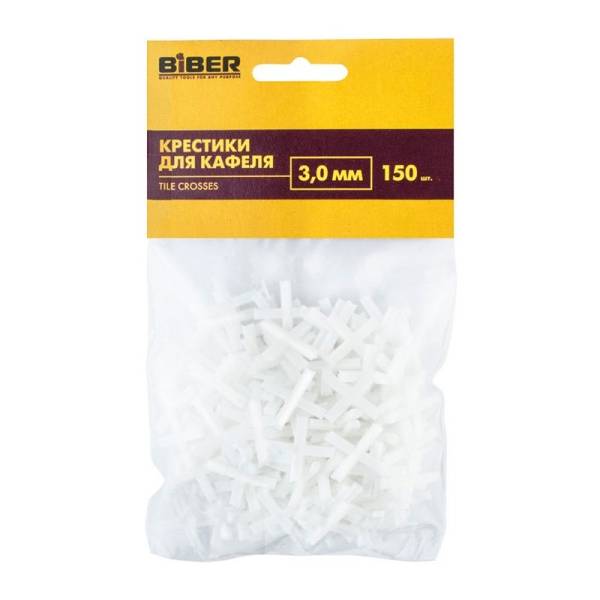 Крестики для кафеля Biber (Бибер) 55604, 3 мм (150 шт.) тов-080350