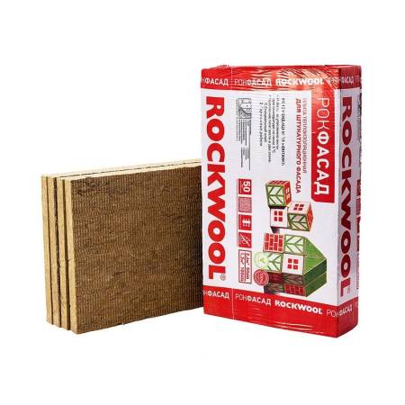 Утеплитель Rockwool Рокфасад 1000х600х100 мм, 2 шт тов-158478. Артикул 