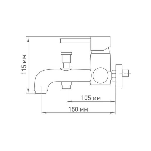 Смеситель для ванны Mix&Fix Buggy 0201-01 с аксессуарами тов-159778