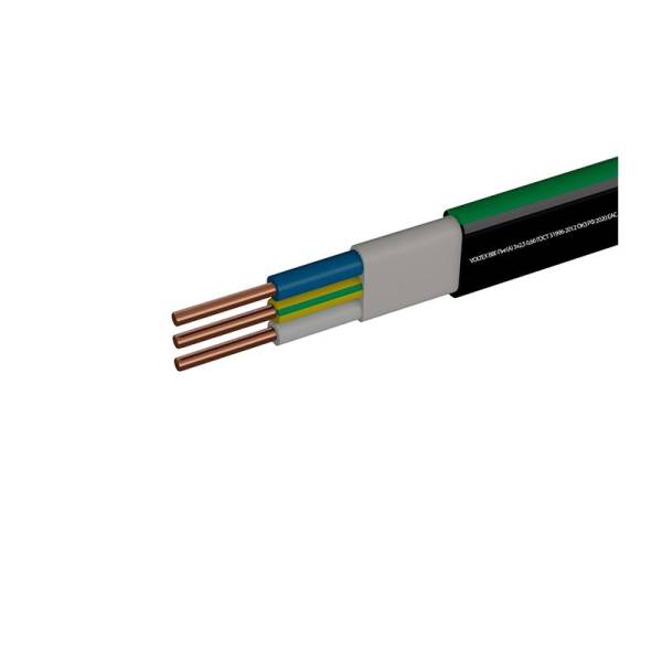 Кабель ВВГ-Пнг(А) Премиум 3х2,5 мм2, ГОСТ+, черный, бухта-20 п.м. тов-165686