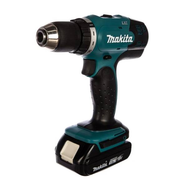 Дрель-шуруповерт Makita DDF453SYE LXT, 2 аккумулятора Li-ion (1,5Ач), 18V, 13 мм, 42 Нм, кейс тов-222246