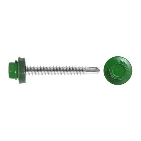 Саморез кровельный SWFS (СВФС) Premium RAL-6002 ZP 4,8х51 (250 шт) тов-048453. Артикул 