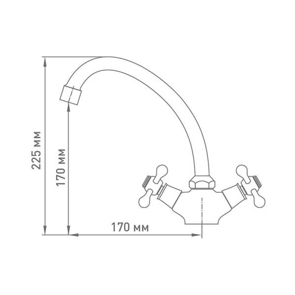 Смеситель для кухни Mix&Fix Soffron 7405-03 тов-114495