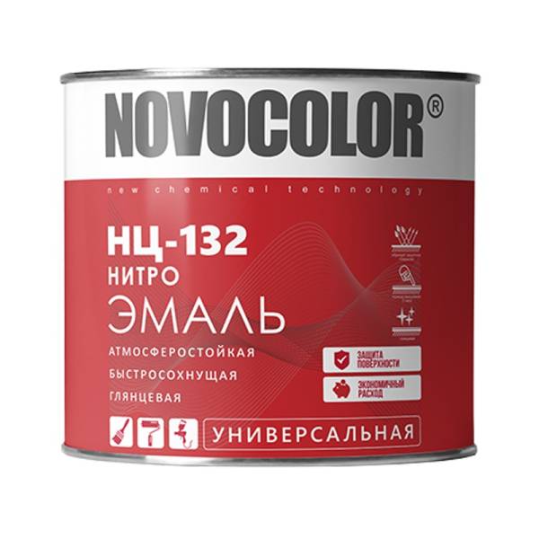 Эмаль Novocolor НЦ-132 черная (1,7 кг) тов-217322