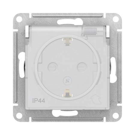 Розетка Atlasdesign Aqua SE ATN440146, 1 гнездо, с/з, з/ш, и крыш,16А, IP44 тов-217978. Артикул 