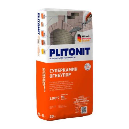 Огнеупорная смесь Plitonit СуперКамин, 20 кг тов-086515. Артикул 