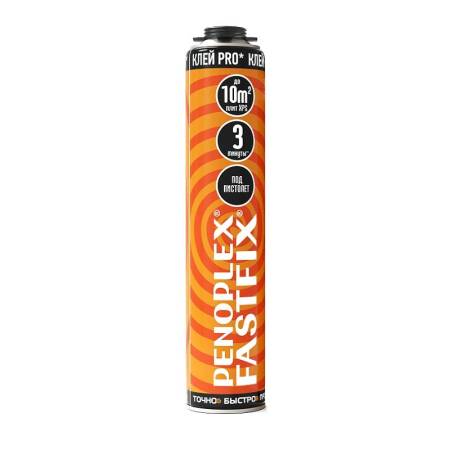 Клей-пена Penoplex Fastfix, полиуретановая, монтажная, проф. (0,75 л) тов-178770. Артикул 