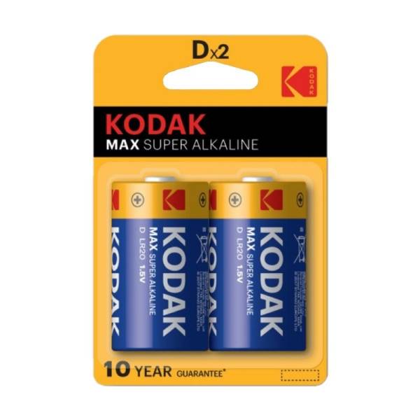 Батарейка алкалиновая Kodak, тип LR20/D, 1,5В (2 шт) тов-221715