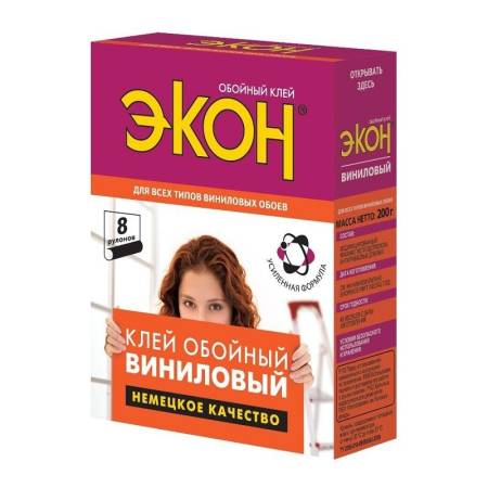 Клей для обоев Экон Виниловый (200 г) тов-100145. Артикул 