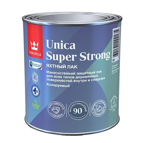 Лак Tikkurila Unica Super Strong EP глянцевый (0,9 л) тов-024011