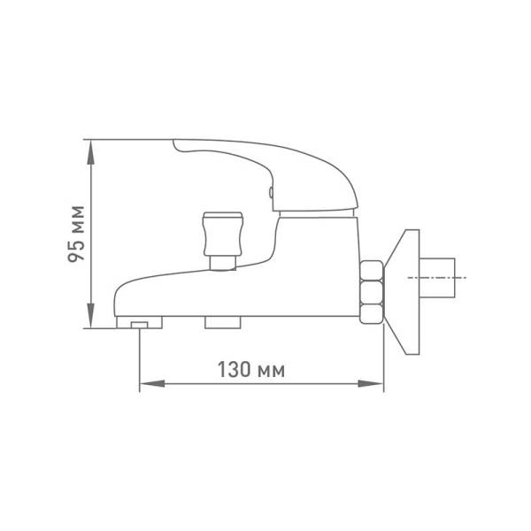 Смеситель для ванны Mix&Fix Jota 4401 с аксессуарами тов-114485