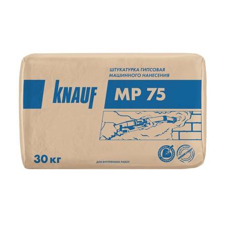 Штукатурка гипсовая машинная Knauf МП-75, 30 кг тов-007517. Артикул 