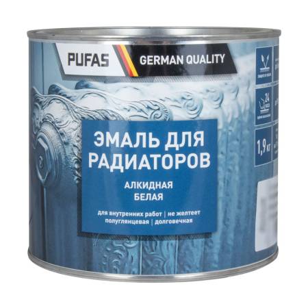 Эмаль для радиаторов Pufas белая (1,9 кг) тов-212155. Артикул 