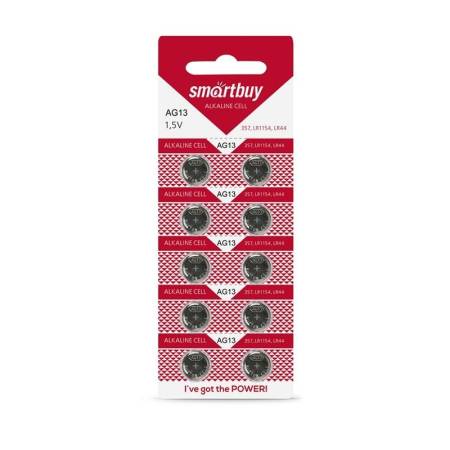 Батарейка алкалиновая Smartbuy, тип LR44/AG13, 1,5 В (10 шт) тов-220259. Артикул �