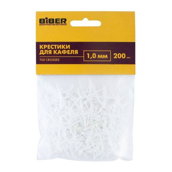 Крестики для кафеля Biber (Бибер) 55600, 1 мм (200 шт.) тов-211618