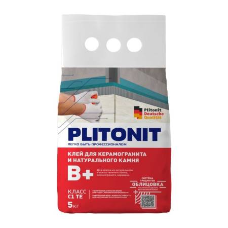 Клей для плитки и камня Plitonit B+ (5 кг) тов-098015. Артикул 