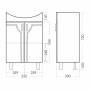 Тумба для ванной комнаты Sanita Идеал, 520х330х820 мм тов-142716. Артикул 